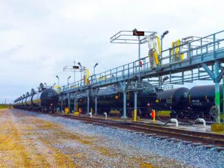 rail car loading rack for crash box access