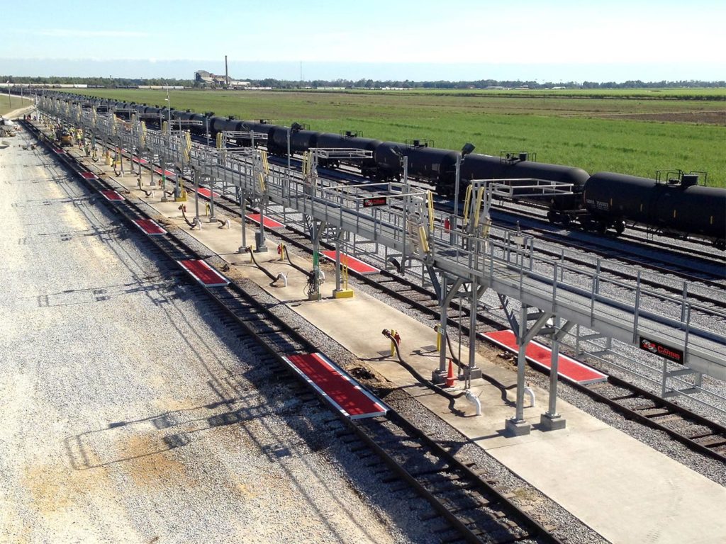 oil rail car loading rack